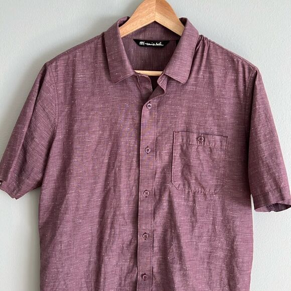 Travis Mathew Golf Button Down Cotton Shirt Size Medium - Picture 3 of 10